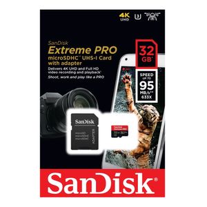 Memoria Sandisk Micro Sd 32Gb Extreme Pro C10 100- 90 Mbs