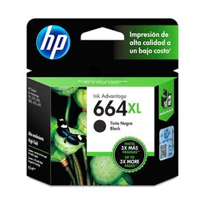 Cartucho De Tinta Hp 664Xl Negro Original (F6V31Al)