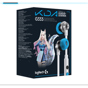 Audífonos In Ears Gaming Logitech G333 Cable 3.5 KDA/ LOL 981-000983
