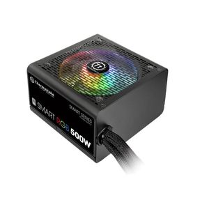 Fuente Thermaltake Smart RGB Con Fuente 500W /Non Modular/ Fan Hub/ Full Range/ Analog/ 80 Plus/ US/ All sleeved Cables PS-SPR-0500NHFAWU-1
