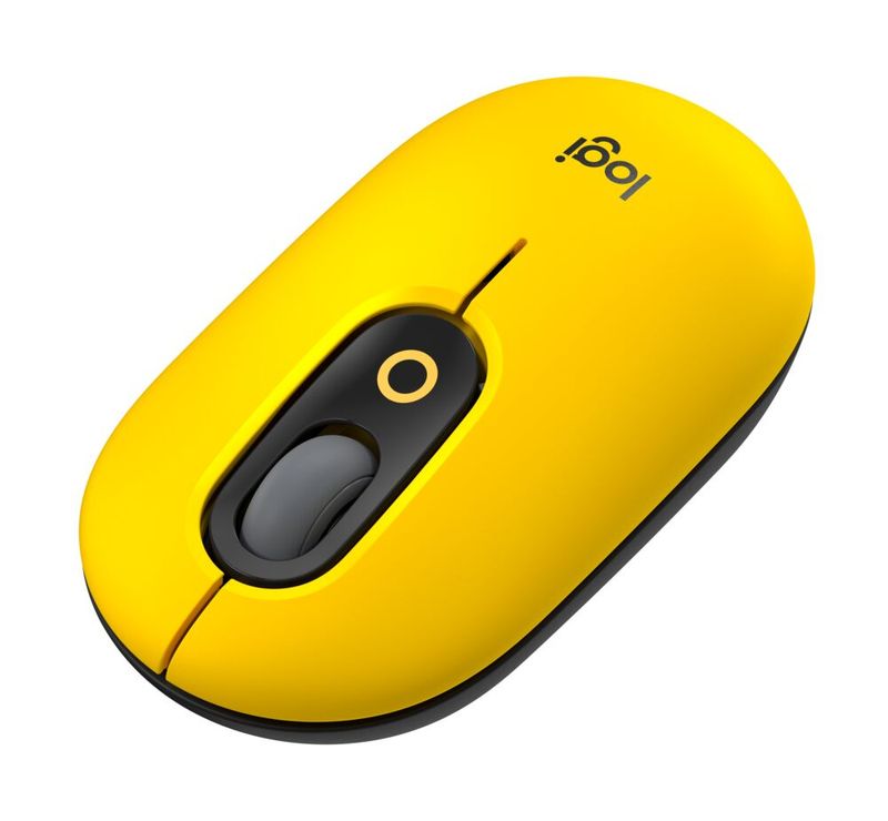 Mouse-Logitech-POP-Inalambrico-Bluetooth-Amarillo-funcion-Emojis