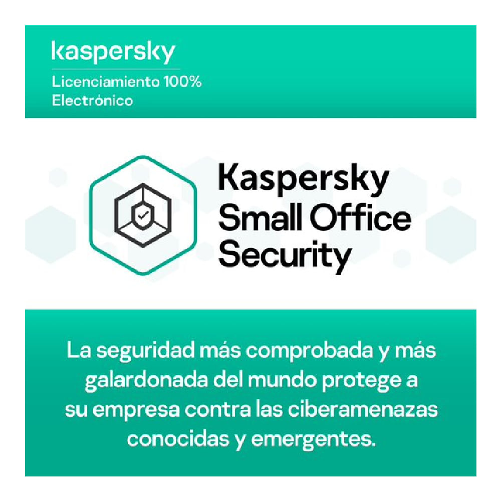 Licencia Kaspersky Small Office Security 7 / 25 dispositivos / 3 Server / 1  año-Base - Teknopolis