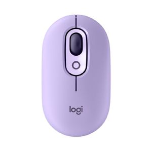 Mouse Logitech POP Inalámbrico-Bluetooth Lavanda función Emojis