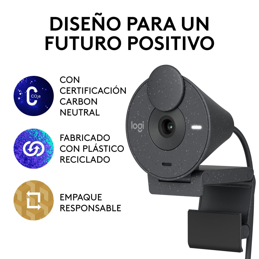 Camara-Web-Logitech-Brio-300-1080P-USB-Tipo-Usb-C-Gris-5